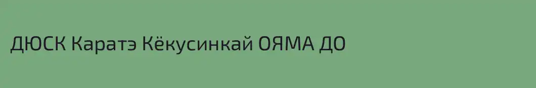 ДЮСК Каратэ Кёкусинкай ОЯМА ДО